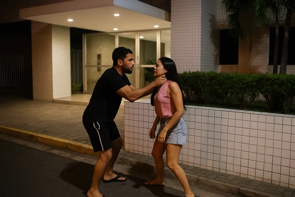 Vídeo mostra Babal Guimarães agredindo namorada em frente a prédio em Maceió; influenciador já respondia por violência