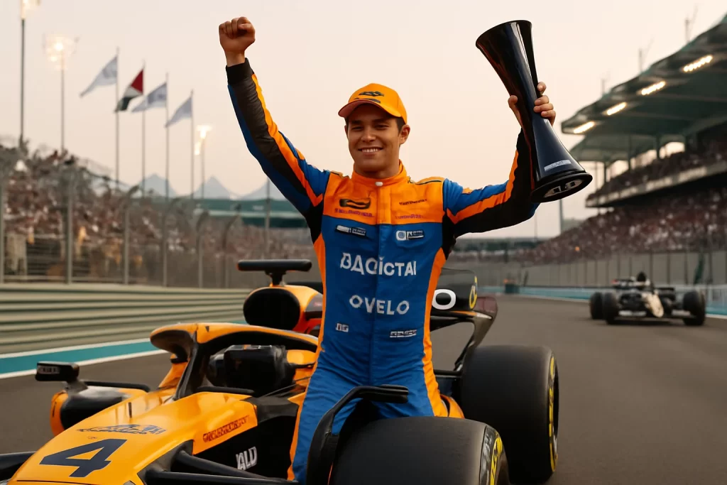 Lando Norris fecha 2025 com chave de ouro: terceiro lugar no GP de Abu Dhabi garante título mundial de F1